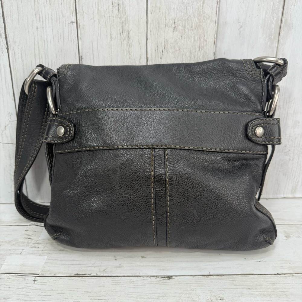 VTG Fossil Fifty Four Classic Black Pebbled Leather Crossbody Bag Durable 90s - Picture 8 of 16